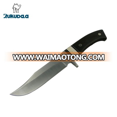 Animal bone handle fixed blade knife with sheath