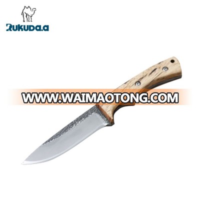 Mini fixed blade hunting knife wooden handle knife